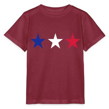Frankreich - Stanley/Stella Kinder T-Shirt MINI CREATOR  - Burgunderrot - Vorne - Kain (125cm)