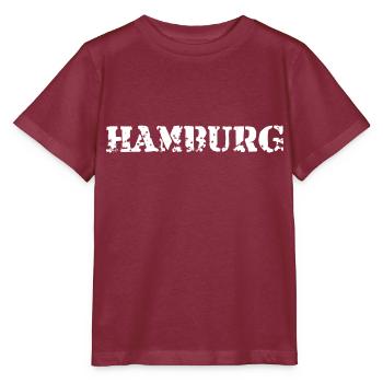 Hamburg Slogan - Hansestadt - Hamburger Hafen - Stanley/Stella Kinder T-Shirt MINI CREATOR  - Burgunderrot - Vorne - Kain (125cm)