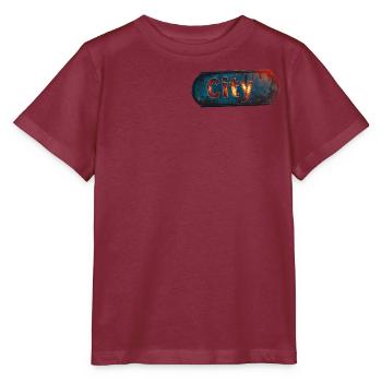 Stadt rostiges Stadtschild mit Vintage-Feeling - Stanley/Stella Kinder T-Shirt MINI CREATOR  - Burgunderrot - Vorne - Kain (125cm)