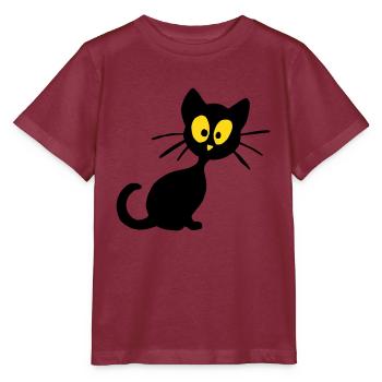 Kätzchen - Stanley/Stella Kinder T-Shirt MINI CREATOR  - Burgunderrot - Vorne - Kain (125cm)