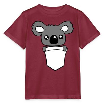 koala baer suess niedlich klein baby kind junges b - Stanley/Stella Kinder T-Shirt MINI CREATOR  - Burgunderrot - Vorne - Kain (125cm)