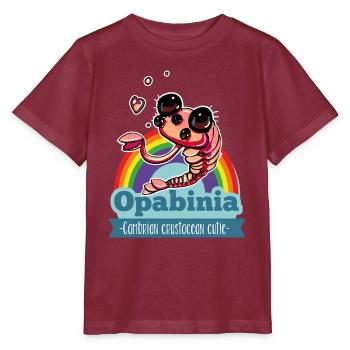 Opabinia - Cutie crustacée cambrienne - T-shirt bio MINI CREATOR Stanley/Stella Enfant - bordeaux - Devant - Kain (125cm)
