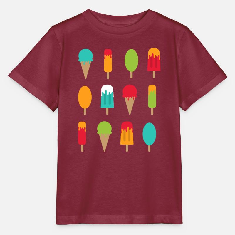 Eis, Eis und nochmehr Eis | Sommer Shirt - Stanley/Stella Kinder T-Shirt MINI CREATOR - Burgunderrot