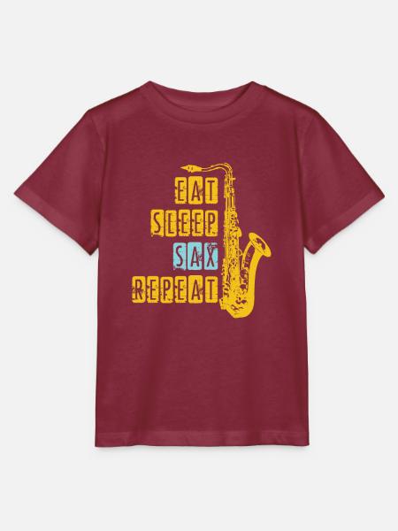 Saxophon - Stanley/Stella Kinder T-Shirt MINI CREATOR - Burgunderrot