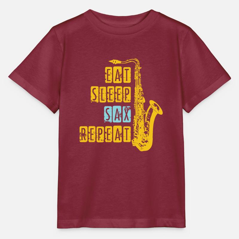 Saxophon - Stanley/Stella Kinder T-Shirt MINI CREATOR - Burgunderrot