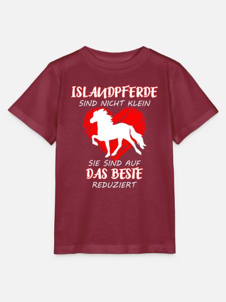 Islandpferde sind nicht klein - Stanley/Stella Kinder T-Shirt MINI CREATOR - Burgunderrot