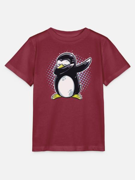 Pinguin Dabbing dab Tanz Geschenk Geburtstag - Stanley/Stella Kinder T-Shirt MINI CREATOR - Burgunderrot