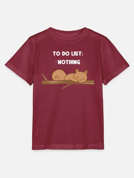 Eichhörnchen - Eichhörnchenfan - Eichkätzchen - Stanley/Stella Kinder T-Shirt MINI CREATOR  - Burgunderrot