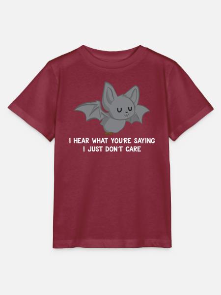 Fledermaus - Fledermaus T-Shirt - Sarkasmus - Stanley/Stella Kinder T-Shirt MINI CREATOR - Burgunderrot