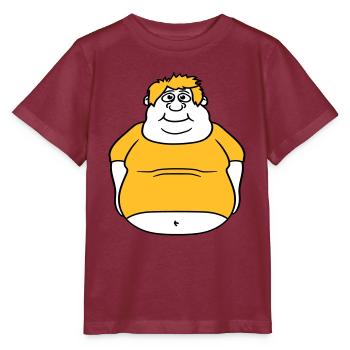 kreis ball mann fett dick clipart comic cartoon lu - Stanley/Stella Kinder T-Shirt MINI CREATOR  - Burgunderrot - Vorne - Kain (125cm)