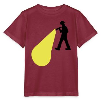 détective - T-shirt bio MINI CREATOR Stanley/Stella Enfant - bordeaux - Devant - Kain (125cm)