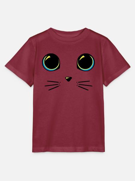Katzenaugen - Stanley/Stella Kinder T-Shirt MINI CREATOR  - Burgunderrot