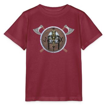 VIKING HELM - Stanley/Stella Kinder T-Shirt MINI CREATOR  - Burgunderrot - Vorne - Kain (125cm)