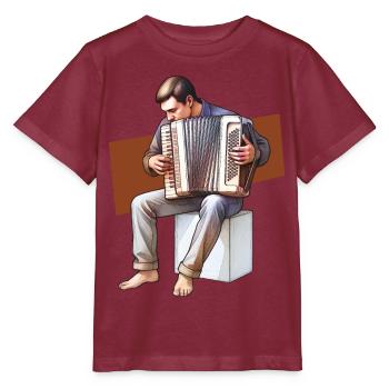 ACCORDIONIST #1 - sound & vision - T-shirt bio MINI CREATOR Stanley/Stella Enfant - bordeaux - Devant - Kain (125cm)