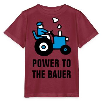 power_to_the_bauer_072011_b_3c - Stanley/Stella MINI CREATOR Kids’ T-Shirt - burgundy - Front - Kain (125cm)