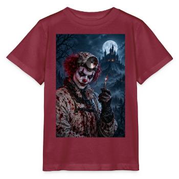 Unheimlicher Clown-Chirurg – Halloween-Horror - Stanley/Stella Kinder T-Shirt MINI CREATOR  - Burgunderrot - Vorne - Kain (125cm)