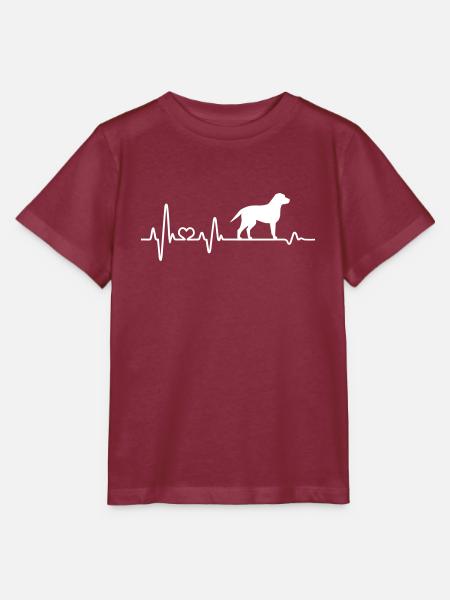 Labrador Herzschlag Hund Hundeliebe Hunderasse - Stanley/Stella T-shirt MINI CREATOR til børn - burgunder-rød