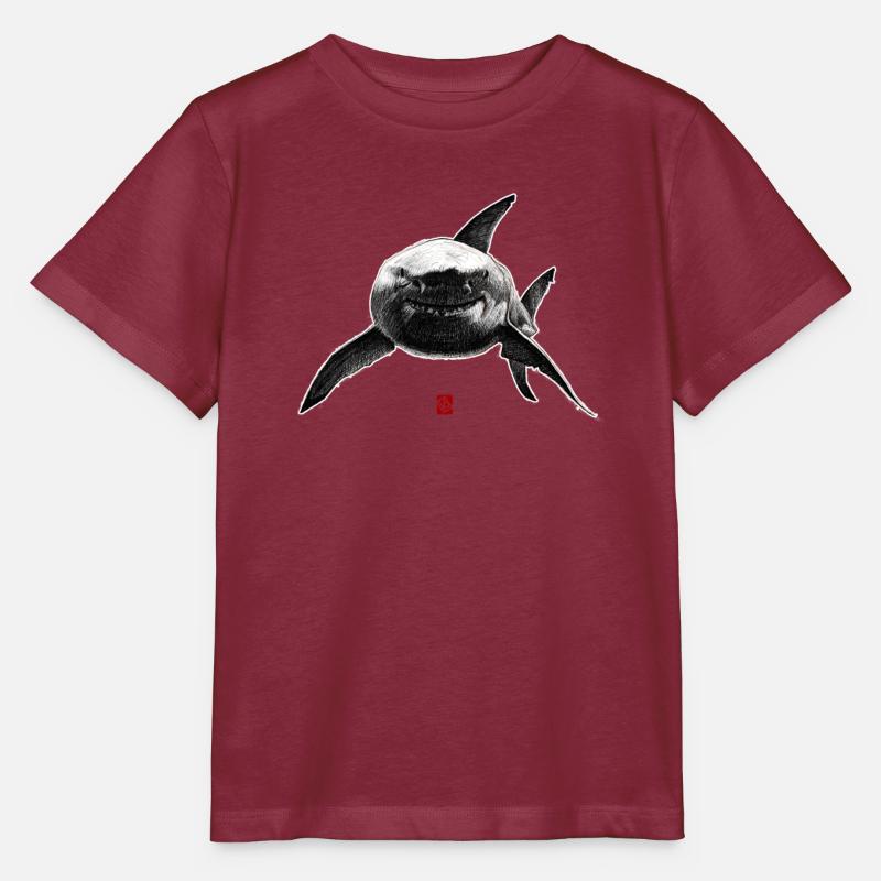Sketchy Requin - T-shirt bio MINI CREATOR Stanley/Stella Enfant - bordeaux