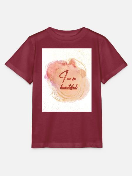 I´m so beautiful - Stanley/Stella Kinder T-Shirt MINI CREATOR - Burgunderrot