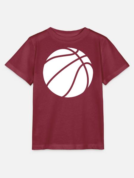 Basketball Logo weiß - Stanley/Stella Kinder T-Shirt MINI CREATOR  - Burgunderrot