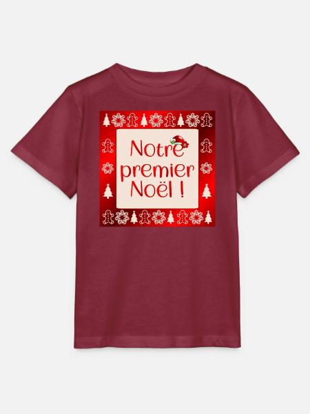 Unser erstes Weihnachten - Stanley/Stella Kinder T-Shirt MINI CREATOR - Burgunderrot