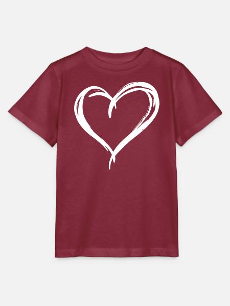 Herz - Stanley/Stella Kinder T-Shirt MINI CREATOR - Burgunderrot