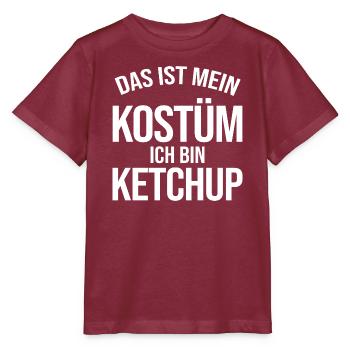 Kostüm: Ich bin Ketchup - Stanley/Stella Kinder T-Shirt MINI CREATOR  - Burgunderrot - Vorne - Kain (125cm)