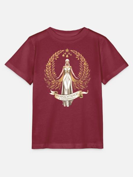 Weihnachts Engel unterwegs, Engel, Weihnachten  - Stanley/Stella Kinder T-Shirt MINI CREATOR  - Burgunderrot