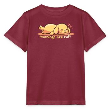 Morgens sind Wuff - Stanley/Stella Kinder T-Shirt MINI CREATOR  - Burgunderrot - Vorne - Kain (125cm)