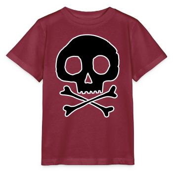 Schädel und Knochen - Stanley/Stella Kinder T-Shirt MINI CREATOR  - Burgunderrot - Vorne - Kain (125cm)