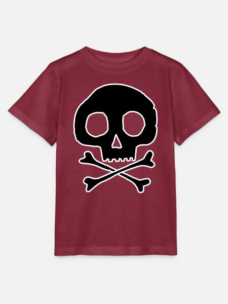 Schädel und Knochen - Stanley/Stella Kinder T-Shirt MINI CREATOR - Burgunderrot