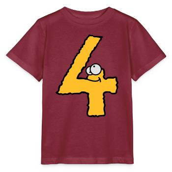 Fun 4 four comic book monsters - Stanley/Stella MINI CREATOR Kids’ T-Shirt - burgundy - Front - Kain (125cm)