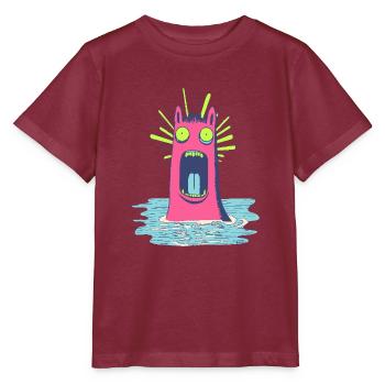 Screaming Seacow - Stanley/Stella MINI CREATOR Kids’ T-Shirt - burgundy - Front - Kain (125cm)