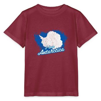Ich liebe die Antarktis - Stanley/Stella Kinder T-Shirt MINI CREATOR  - Burgunderrot - Vorne - Kain (125cm)