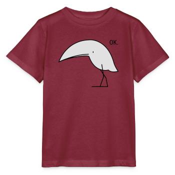 Funny ok bird - Stanley/Stella MINI CREATOR Kids’ T-Shirt - burgundy - Front - Kain (125cm)