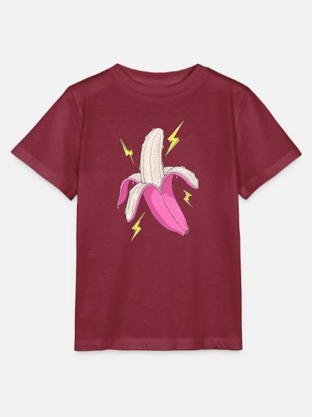Power Banana - Stanley/Stella Kinder T-Shirt MINI CREATOR - Burgunderrot