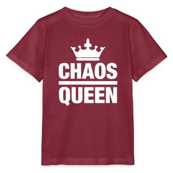 Chaos Queen Chaotin chaotisch Krone Königin Chaot - Stanley/Stella Kinder T-Shirt MINI CREATOR  - Burgunderrot - Vorne - Kain (125cm)