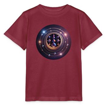 Crop Circle Windmill Hill, Royaume-Uni, 06.08.2009 - T-shirt bio MINI CREATOR Stanley/Stella Enfant - bordeaux - Devant - Kain (125cm)