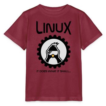 Linux fait ce qu'il doit - T-shirt bio MINI CREATOR Stanley/Stella Enfant - bordeaux - Devant - Kain (125cm)