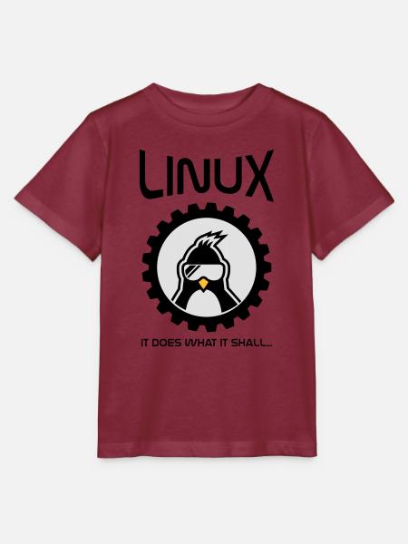 linux tut was es soll - Stanley/Stella Kinder T-Shirt MINI CREATOR - Burgunderrot