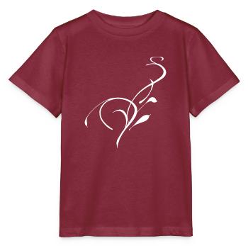 swirl white - Stanley/Stella MINI CREATOR Kids’ T-Shirt - burgundy - Front - Kain (125cm)