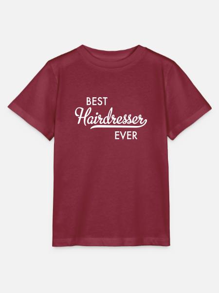 Best Hairdresser Ever - Stanley/Stella Kinder T-Shirt MINI CREATOR  - Burgunderrot