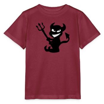 Smile evil with trident - Stanley/Stella MINI CREATOR Kids’ T-Shirt - burgundy - Front - Kain (125cm)