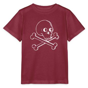 Crâne et os - T-shirt bio MINI CREATOR Stanley/Stella Enfant - bordeaux - Devant - Kain (125cm)