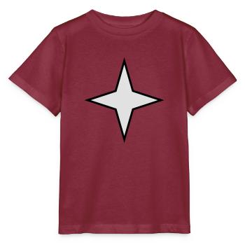 stern 4 zacken 2 farbig - Stanley/Stella Kinder T-Shirt MINI CREATOR  - Burgunderrot - Vorne - Kain (125cm)