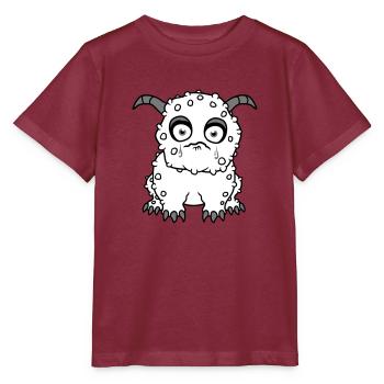 trauriges kleines monster suess niedlich unglueckl - Stanley/Stella Kinder T-Shirt MINI CREATOR  - Burgunderrot - Vorne - Kain (125cm)