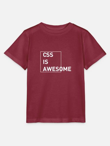 CSS is Awesome - Stanley/Stella Kinder T-Shirt MINI CREATOR  - Burgunderrot