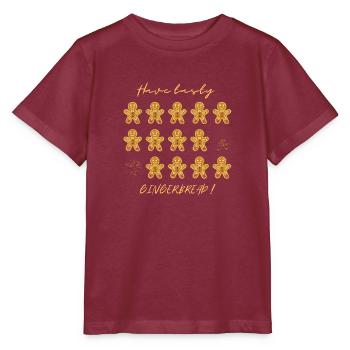 Tasty gingerbread - Stanley/Stella MINI CREATOR Kids’ T-Shirt - burgundy - Front - Kain (125cm)