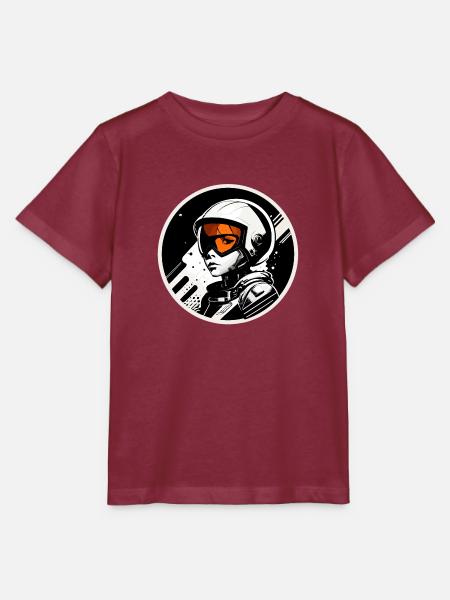 Austronaut - Stanley/Stella Kinder T-Shirt MINI CREATOR - Burgunderrot