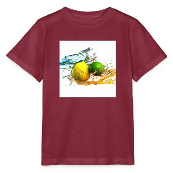Éclaboussure d’agrumes - T-shirt bio MINI CREATOR Stanley/Stella Enfant - bordeaux - Devant - Kain (125cm)